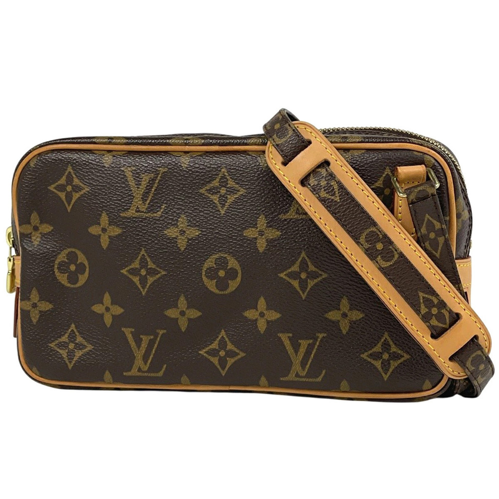 Louis Vuitton Pochette Marly Bandouliere Crossbody Bag Monogram Brown